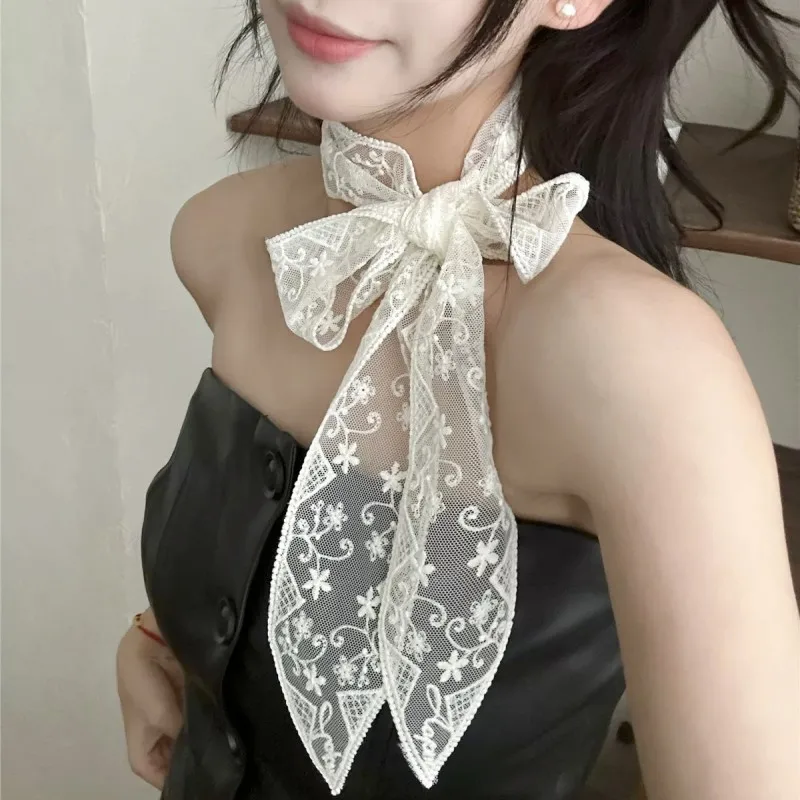 Premium French Lace Scarf Women Spring Summer New Black White Embroidery Thin Long Ribbon Neck Hair Band Belt Accessory
Premium French Lace Scarf Women Spring Summer New Black White Embroidery Thin Long Ribbon Neck Hair Band Belt Accessory
