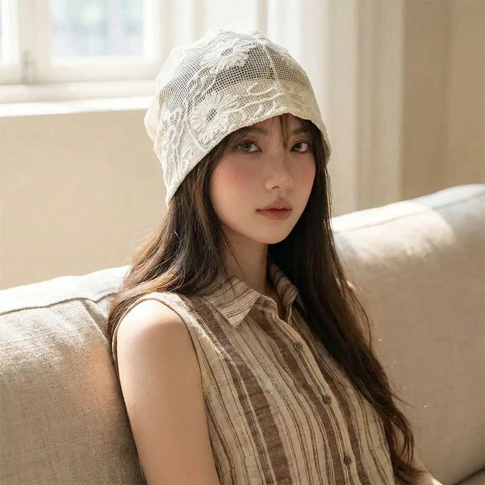 Embroidered Crochet Flower Lace Hat Breathable Thin Hollow Out Beanies Spicy Girl Korean Style Flower Pile Hat
Embroidered Crochet Flower Lace Hat Breathable Thin Hollow Out Beanies Spicy Girl Korean Style Flower Pile Hat