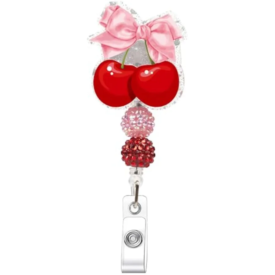Cute Badge Reel Retractable, Pink Bow Cherry ID Badge Holder Retractable with Swivel Clip, Gifts for Nurse Nursing Student RN L
Cute Badge Reel Retractable, Pink Bow Cherry ID Badge Holder Retractable with Swivel Clip, Gifts for Nurse Nursing Student RN L