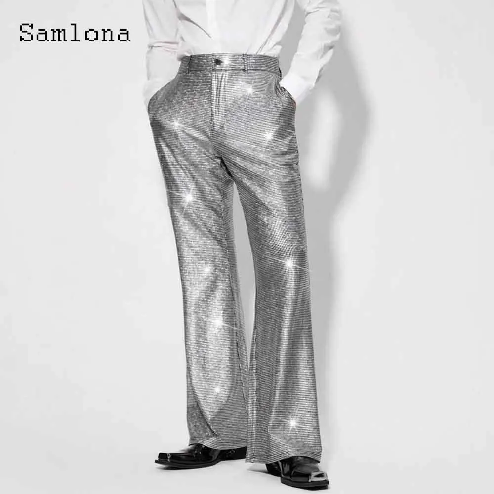2025 Europe Style Mens Elegant Fashion Sequins Pants Silver Gold Soft Pocket Trouser Men's Luxury Disco Dance Straight Pants New
2025 Europe Style Mens Elegant Fashion Sequins Pants Silver Gold Soft Pocket Trouser Men's Luxury Disco Dance Straight Pants New