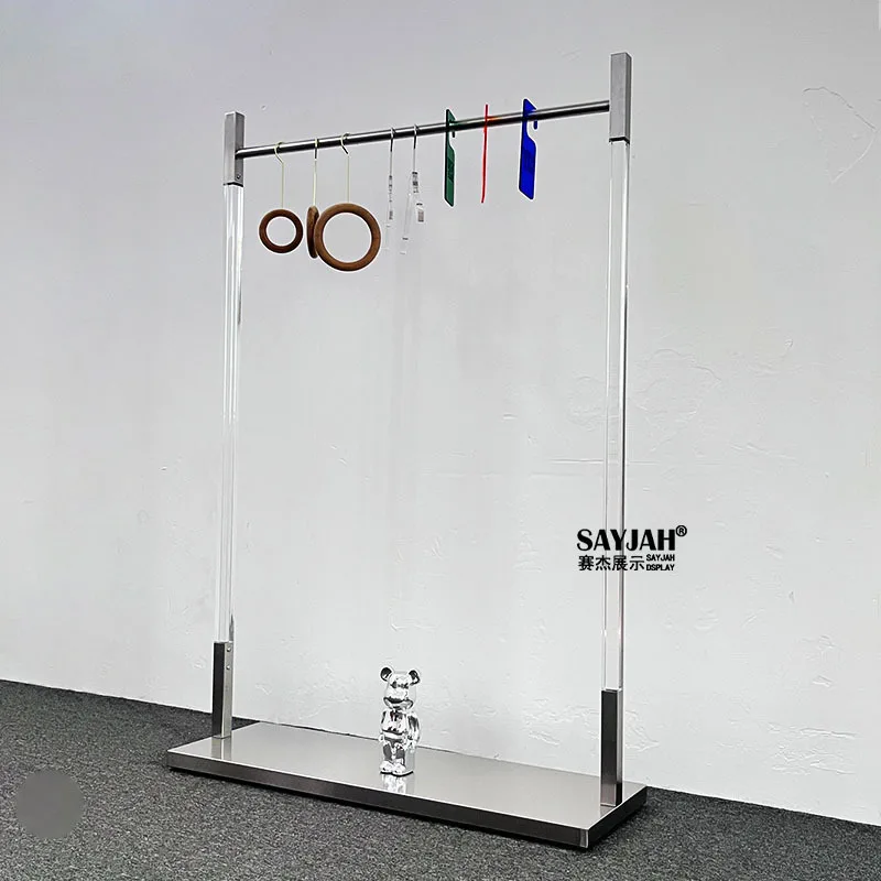 Custom. Clothing Store Display Stand Stainless Steel Acrylic Women's Clothing Display Shelf Silver Brushed Live Broadcast with G
Custom. Clothing Store Display Stand Stainless Steel Acrylic Women's Clothing Display Shelf Silver Brushed Live Broadcast with G