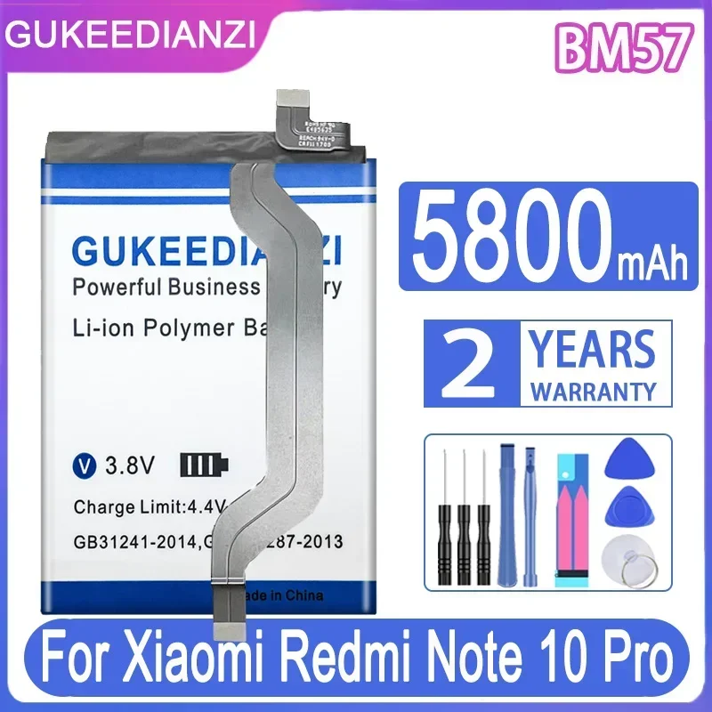 GUKEEDIANZI Battery BM5A 5600mAh For Xiaomi Redmi Note 10 Note10 BM57 5800mah For Xiaomi Redmi Note 10 Pro Note10 Pro Battery
GUKEEDIANZI Battery BM5A 5600mAh For Xiaomi Redmi Note 10 Note10 BM57 5800mah For Xiaomi Redmi Note 10 Pro Note10 Pro Battery