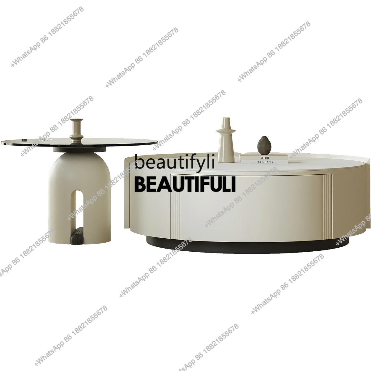 Cream Style Stone Plate Coffee Table Small Apartment Living Room Home Italian Minimalistic round Tea Table Combination
Cream Style Stone Plate Coffee Table Small Apartment Living Room Home Italian Minimalistic round Tea Table Combination