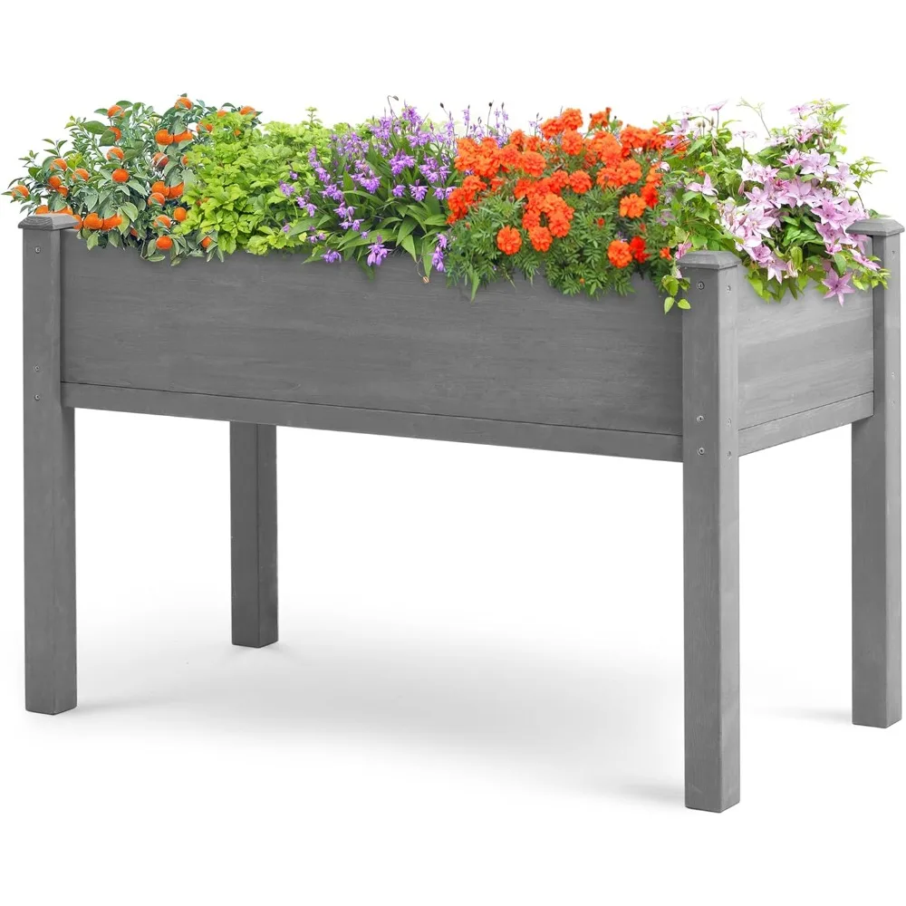 Raised Garden Bed with Legs, 48x24x30'', Outdoor Wood Elevated Planter Box, Thick Legs,
Raised Garden Bed with Legs, 48x24x30'', Outdoor Wood Elevated Planter Box, Thick Legs,