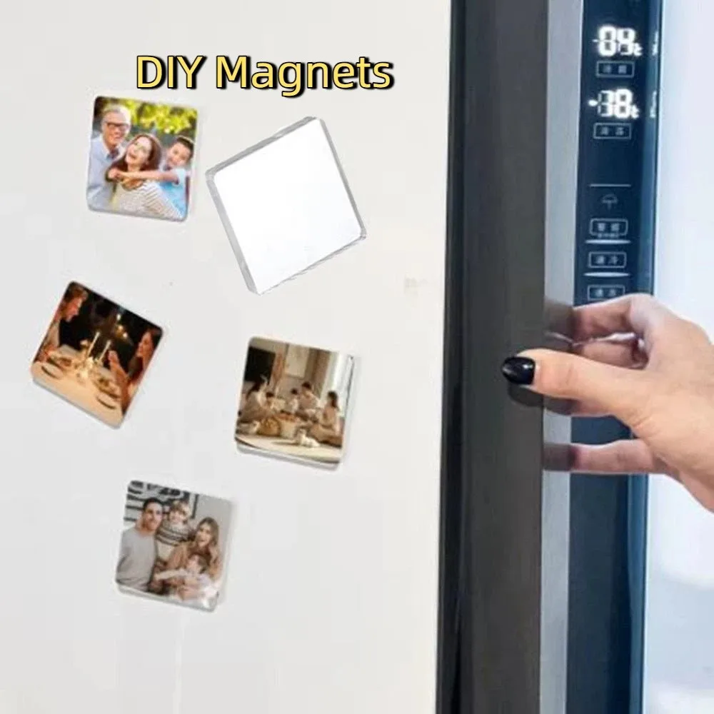 16 Pieces Acrylic DIY Transparent Refrigerator Magnet Handmade Material Package Magnetic Photo Stickers with Magnetic Sheet
16 Pieces Acrylic DIY Transparent Refrigerator Magnet Handmade Material Package Magnetic Photo Stickers with Magnetic Sheet