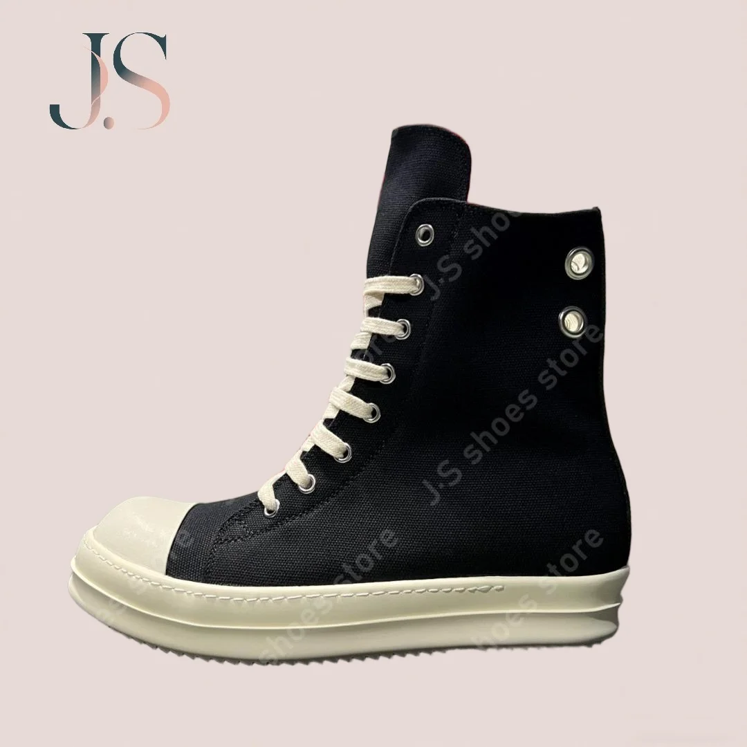 Ro Retro Classic Black Canvas Sneakers High Top Shoes Boots Men Shoe Metal Hole Zipper Women Ankle Boot Casual Sneaker
Ro Retro Classic Black Canvas Sneakers High Top Shoes Boots Men Shoe Metal Hole Zipper Women Ankle Boot Casual Sneaker