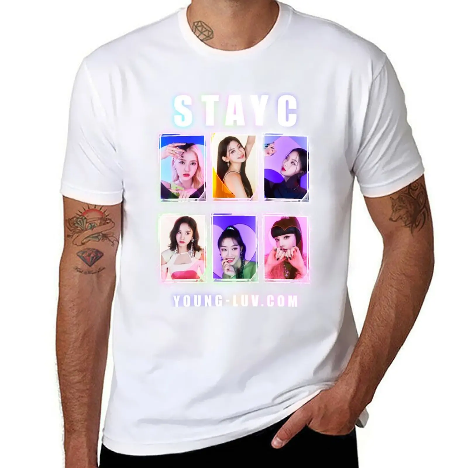 Футболка STAYC, мужские футболки, белая мужская футболка, хлопковая футболка высокого качества 
Футболка STAYC, мужские футболки, белая мужская футболка, хлопковая футболка высокого качества