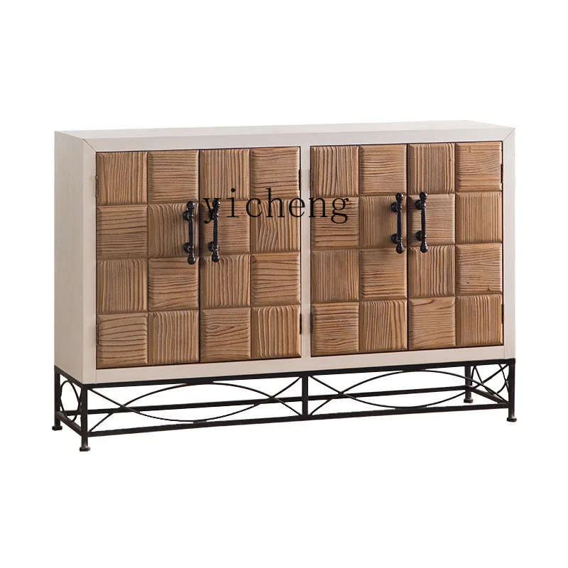 YY Vintage Log Style Sideboard Cabinet Large Capacity Home Entrance Cabinet Creative Wood Grain
YY Vintage Log Style Sideboard Cabinet Large Capacity Home Entrance Cabinet Creative Wood Grain
