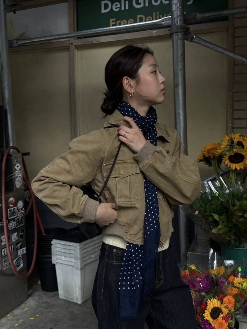 Sweet Cool Vintage Workwear Jaet Qui very Loose Casual ort Outerwear for Women Cotton Material Long Sve Zipper C...
Sweet Cool Vintage Workwear Jaet Qui very Loose Casual ort Outerwear for Women Cotton Material Long Sve Zipper C...