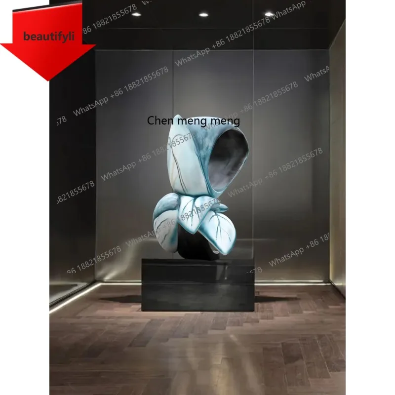 A48 FRP creative plant sculpture hotel lobby art soft decoration, large floor ornament in the entrance
A48 FRP creative plant sculpture hotel lobby art soft decoration, large floor ornament in the entrance