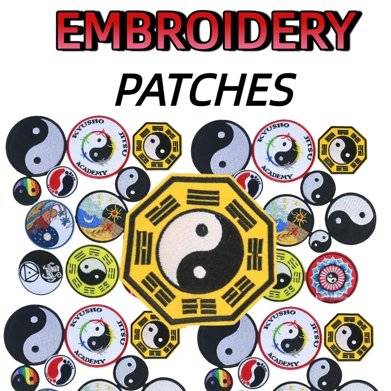 Chinese Style Tai Chi Gossip Yin and Yang Embroidery Factory Direct Sales Cloth Sticker Adhesive DIY Clothing Accessories Spot
Chinese Style Tai Chi Gossip Yin and Yang Embroidery Factory Direct Sales Cloth Sticker Adhesive DIY Clothing Accessories Spot