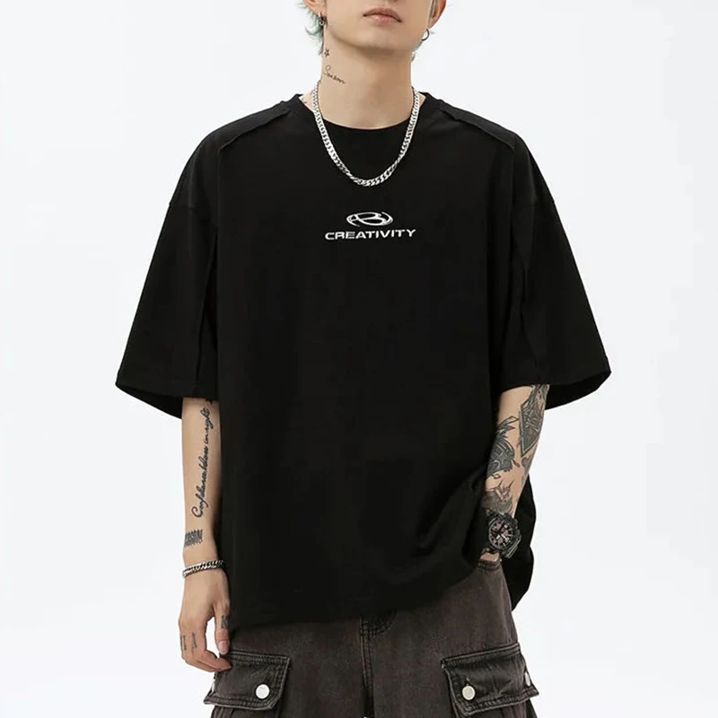 Trendy Metal Texture Printed Short Sleeved T-shirt Men and Women New Spring Summer Couple Loose Streetwear Pure Cotton T-shirt
Trendy Metal Texture Printed Short Sleeved T-shirt Men and Women New Spring Summer Couple Loose Streetwear Pure Cotton T-shirt
