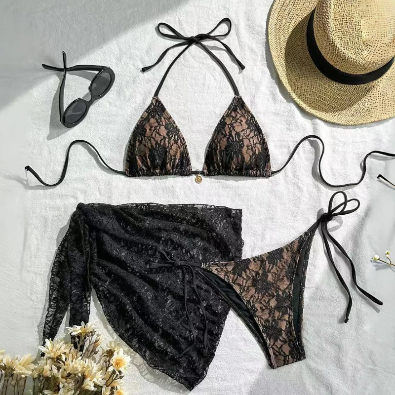 Lace Sexy Bikinis Female Swimsuits Women Three-Piece Swimwear Beach Swimming Wear Bathing Suits Brazilian Bikini Set Pool Bather
Lace Sexy Bikinis Female Swimsuits Women Three-Piece Swimwear Beach Swimming Wear Bathing Suits Brazilian Bikini Set Pool Bather
