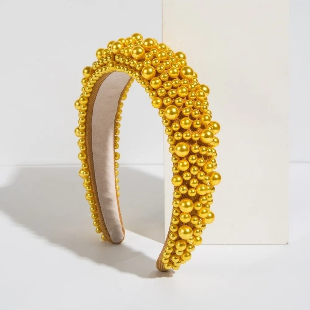 Luxury Women Headbands Baroque Thick Sponge Padded Head Hoop Multicolor Pearls Party Headpiece For Female
Luxury Women Headbands Baroque Thick Sponge Padded Head Hoop Multicolor Pearls Party Headpiece For Female
