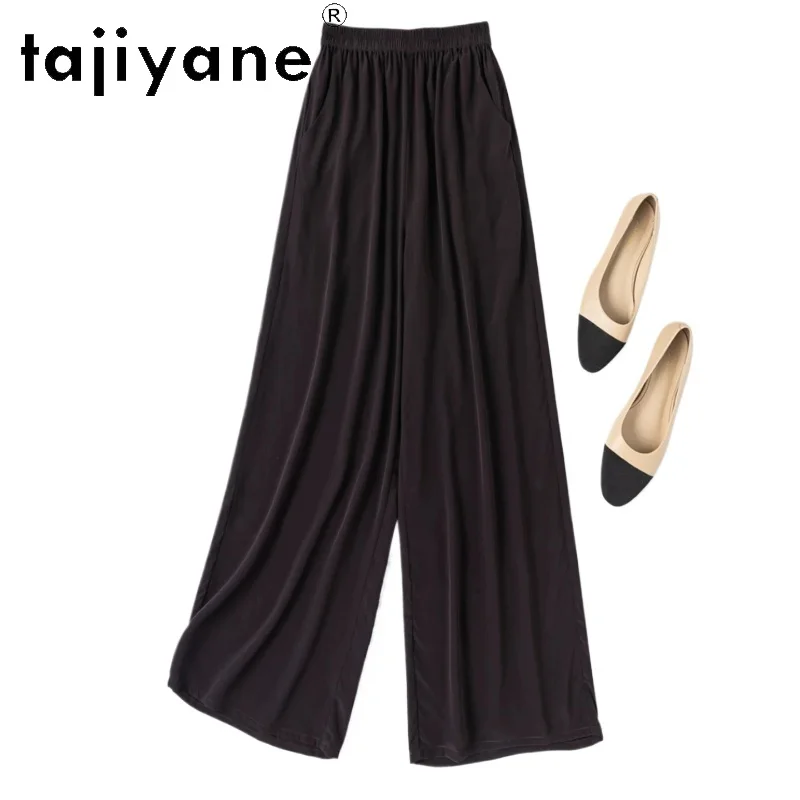 TAJIYANE 100% Real Mulberry Silk Pants for Woman Coffee Baggy Pants Casual Summer Wide Leg Trousers 2026 New Women Clothes calça
TAJIYANE 100% Real Mulberry Silk Pants for Woman Coffee Baggy Pants Casual Summer Wide Leg Trousers 2026 New Women Clothes calça