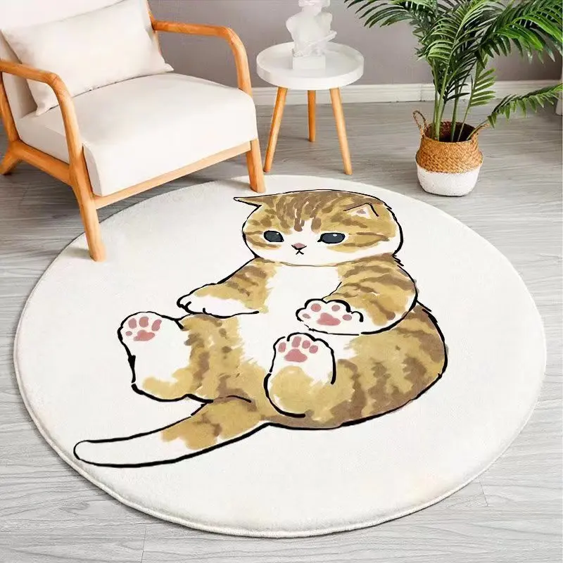 Cartoon Cute Cat Round Carpets For Home Living Room Bedroom Decoration Bedside Sofa Kids Play Area Rug Soft Fluffy Fur Floor Mat
Cartoon Cute Cat Round Carpets For Home Living Room Bedroom Decoration Bedside Sofa Kids Play Area Rug Soft Fluffy Fur Floor Mat