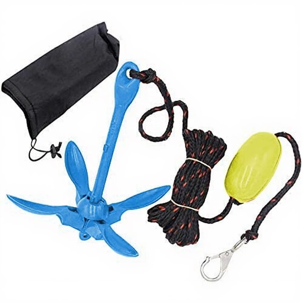 Folding Anchor Kit 1.5lb Carbon Steel with 30ft Nylon Rope Spring Hook Float and Storage Bag for Kayak Paddle Board
Folding Anchor Kit 1.5lb Carbon Steel with 30ft Nylon Rope Spring Hook Float and Storage Bag for Kayak Paddle Board