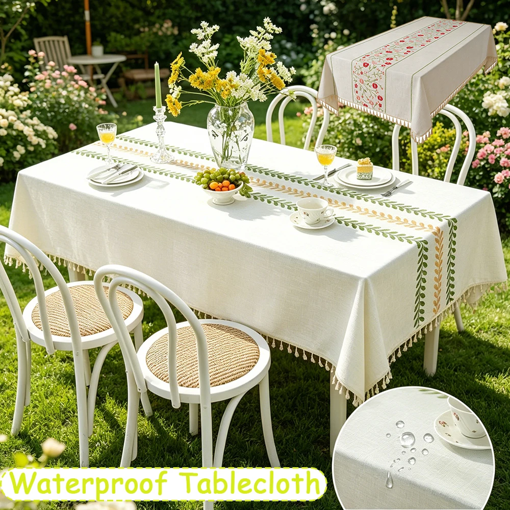 2026 New Embroidered Patterns Waterproof Restaurant Tablecloth Rectangle, Stain Resistant Washable Fabric Table Cover for Hote
2026 New Embroidered Patterns Waterproof Restaurant Tablecloth Rectangle, Stain Resistant Washable Fabric Table Cover for Hote
