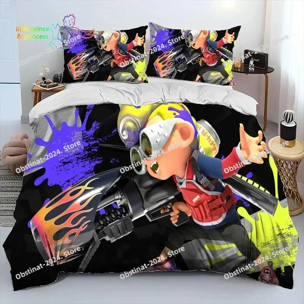 S-Splatoon Game Gamer Cartoon Bedding Set Single Twin Full Queen King Size Bed Set Adult Kid Bedroom Bedding Gift
S-Splatoon Game Gamer Cartoon Bedding Set Single Twin Full Queen King Size Bed Set Adult Kid Bedroom Bedding Gift