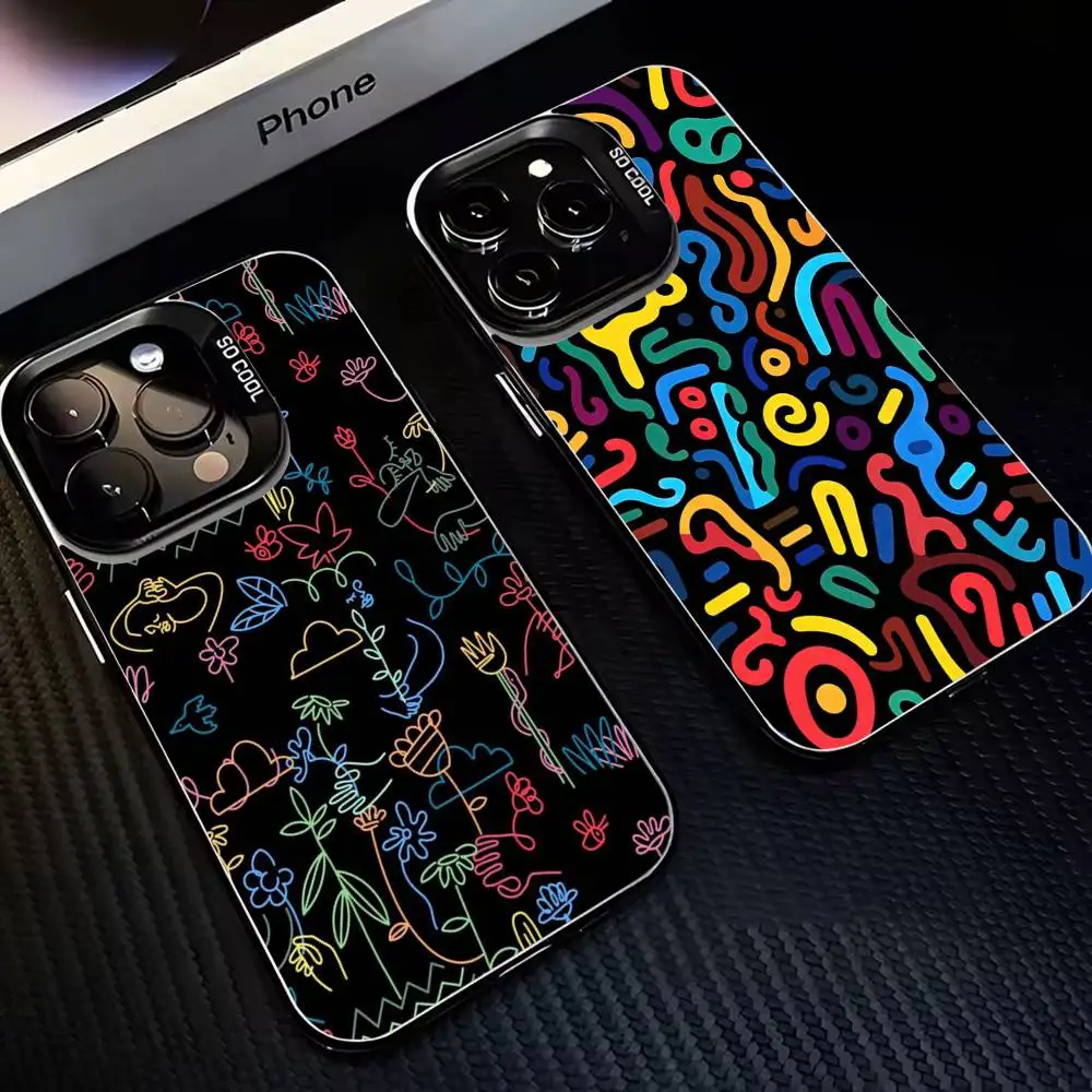 Colorful lines Phone Case For iPhone17,16,15,14,13,12,11 Plus,Pro Max Black Matte Shockproof Cover
Colorful lines Phone Case For iPhone17,16,15,14,13,12,11 Plus,Pro Max Black Matte Shockproof Cover