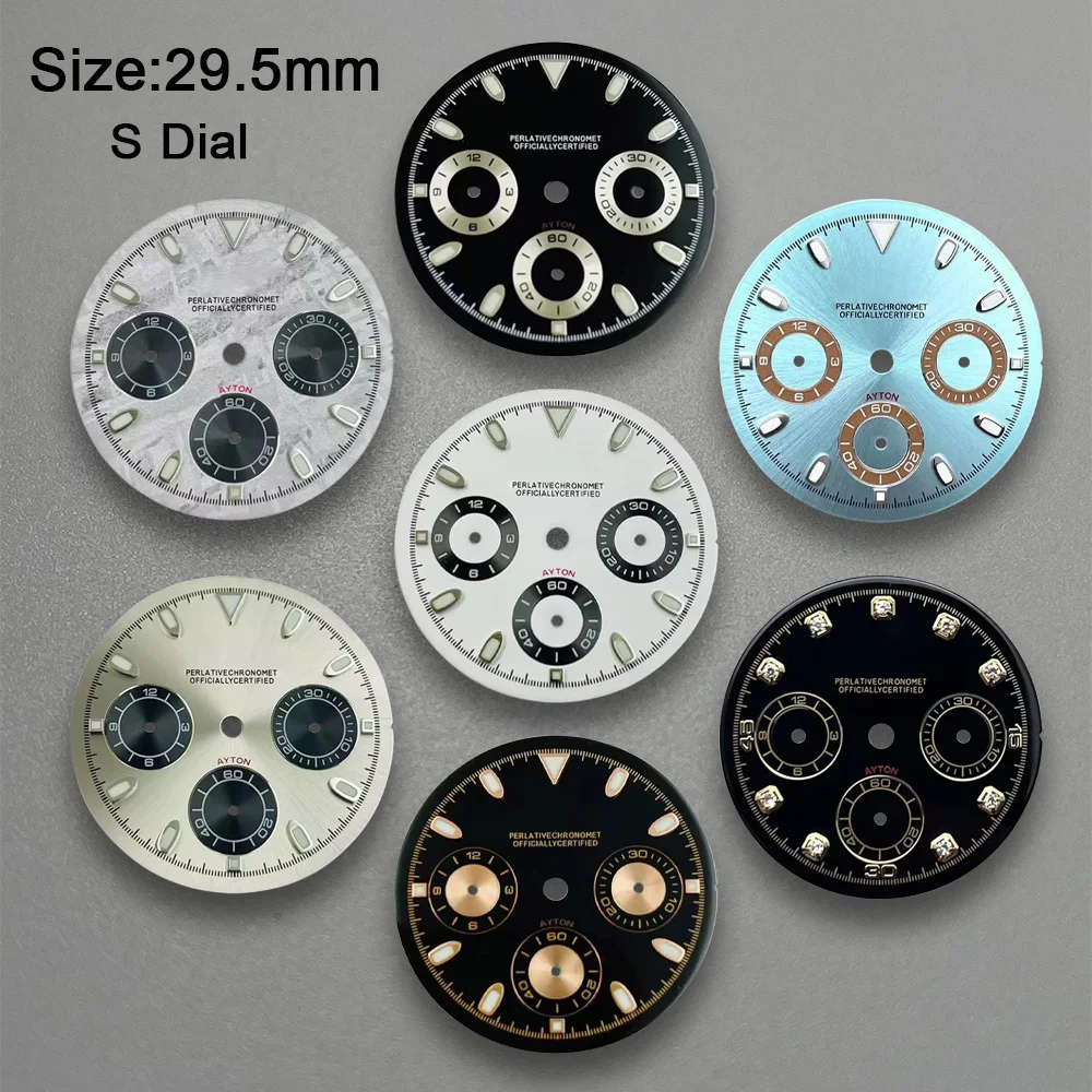 S Logo 29.5mm DTN Panda Dial For VK63 Movement VK63 Dial C3 Green Luminous Watch Modification Accessories
S Logo 29.5mm DTN Panda Dial For VK63 Movement VK63 Dial C3 Green Luminous Watch Modification Accessories
