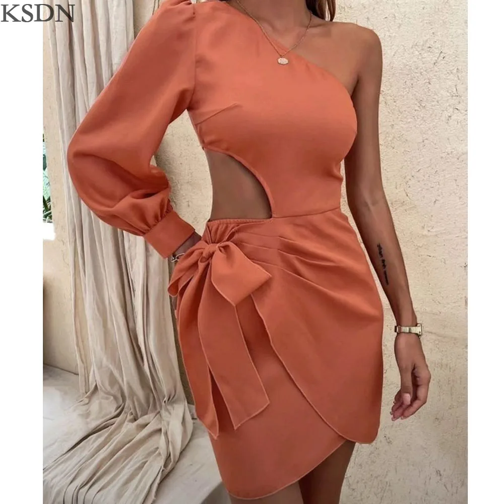 KSDN Sexy Evening Dresses 2025 Elegant One-Shoulder Long Sleeve Above-Knee Special Occasion Customzied Gowns Formal Mini Skirts
KSDN Sexy Evening Dresses 2025 Elegant One-Shoulder Long Sleeve Above-Knee Special Occasion Customzied Gowns Formal Mini Skirts