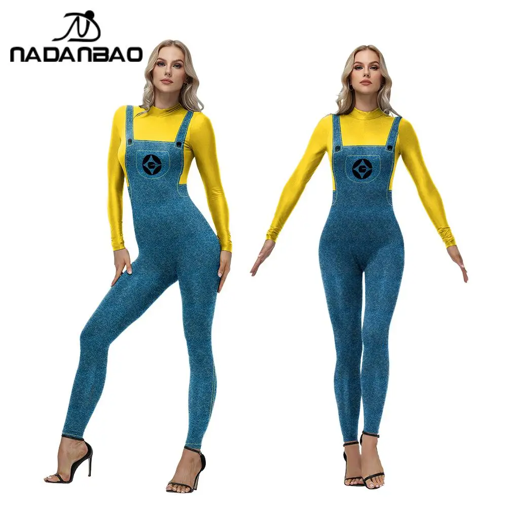 Nadanbao Yellow Blue 3D Print Jumpsuit Halloween Movie Cosplay Women's Costume Sexy Elastic Slim Bodysuit Funny Adult Clothing
Nadanbao Yellow Blue 3D Print Jumpsuit Halloween Movie Cosplay Women's Costume Sexy Elastic Slim Bodysuit Funny Adult Clothing