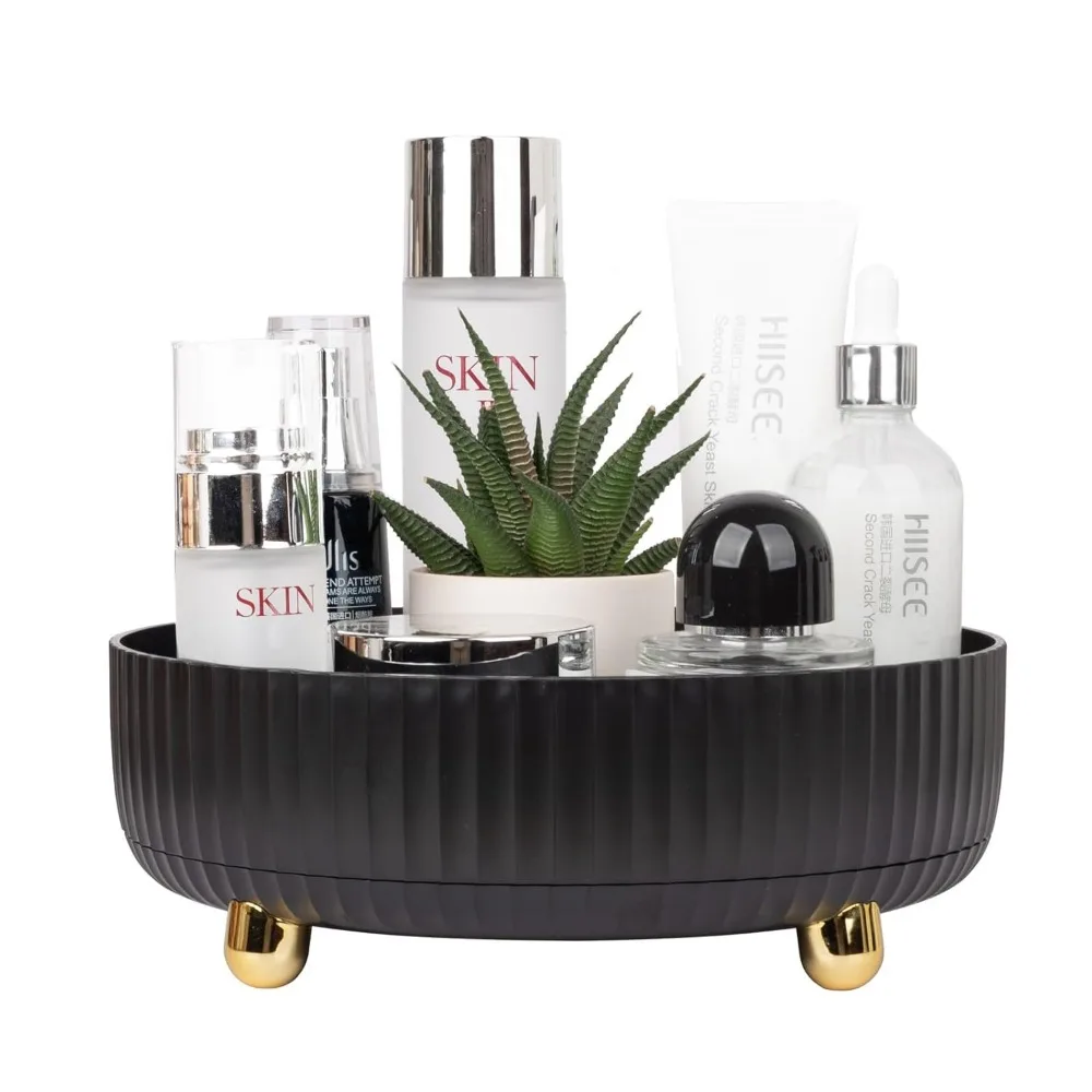 360 Rotating Cosmetic Tray Makeup Skincare Organizer for Vanity Bathroom Counter
360 Rotating Cosmetic Tray Makeup Skincare Organizer for Vanity Bathroom Counter
