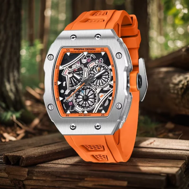 Pagani Design's New Luxury Top Men's Watch Wine Barrel High end Design Multi functional Waterproof Men's Quartz Watch
Pagani Design's New Luxury Top Men's Watch Wine Barrel High end Design Multi functional Waterproof Men's Quartz Watch