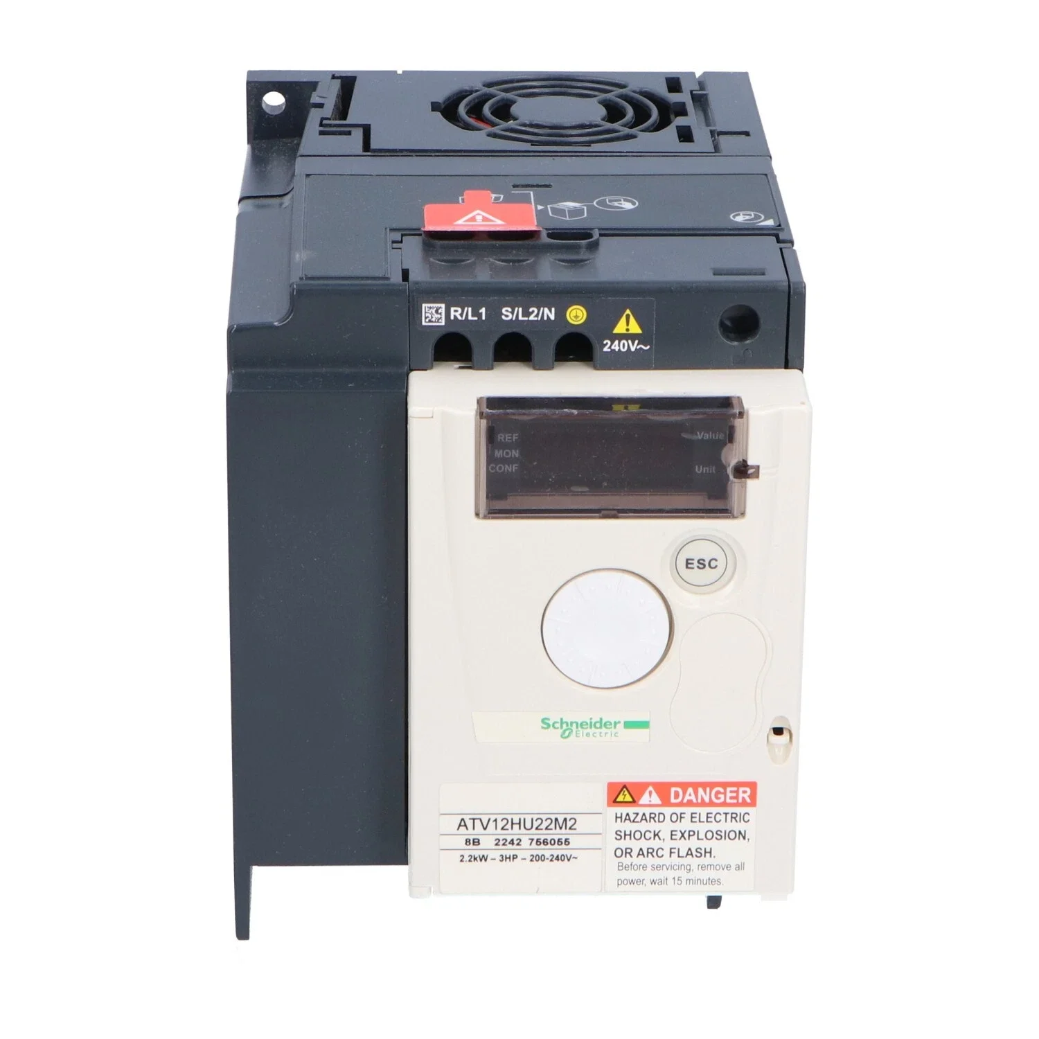Frequency converter ATV12HU22M2 variable speed drive ATV12 - 2.2kW - 3hp - 200..240V - 1ph - with heat sink
Frequency converter ATV12HU22M2 variable speed drive ATV12 - 2.2kW - 3hp - 200..240V - 1ph - with heat sink