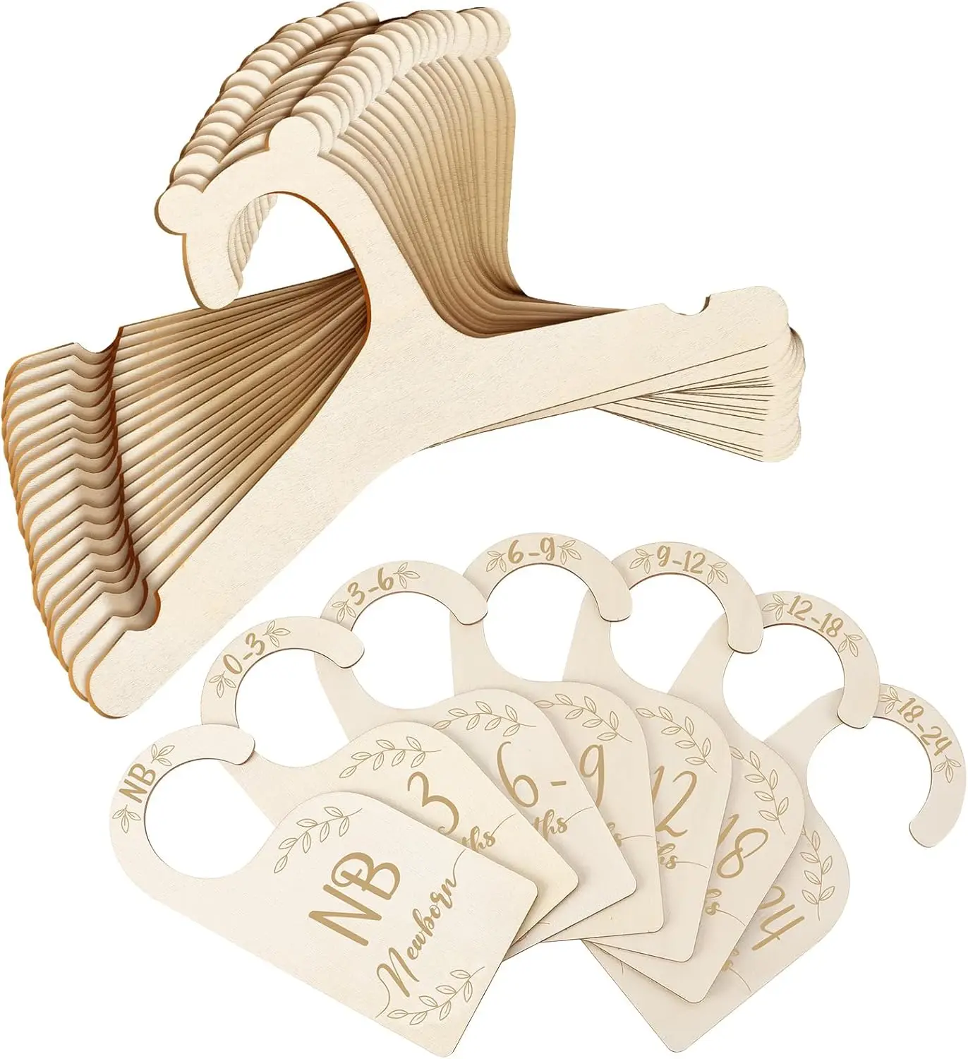 20 деревянных вешалок для детской одежды с 7 разделителями для организации гардероба малыша
20 деревянных вешалок для детской одежды с 7 разделителями для организации гардероба малыша