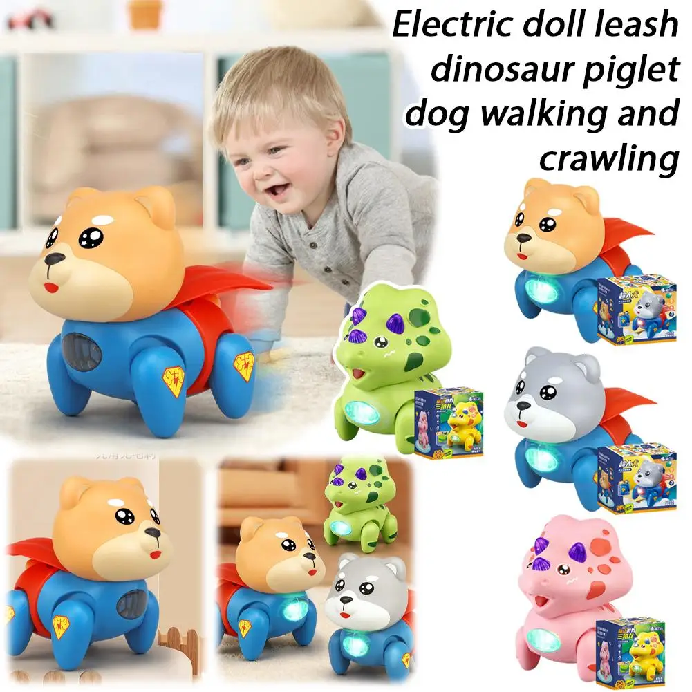 Electric Walking Crawling Dinosaur Dog Pig Toy with Music & LED Light, Musical Electronic Pet Animal Toys for Babies Toddle M0Q8
Electric Walking Crawling Dinosaur Dog Pig Toy with Music & LED Light, Musical Electronic Pet Animal Toys for Babies Toddle M0Q8