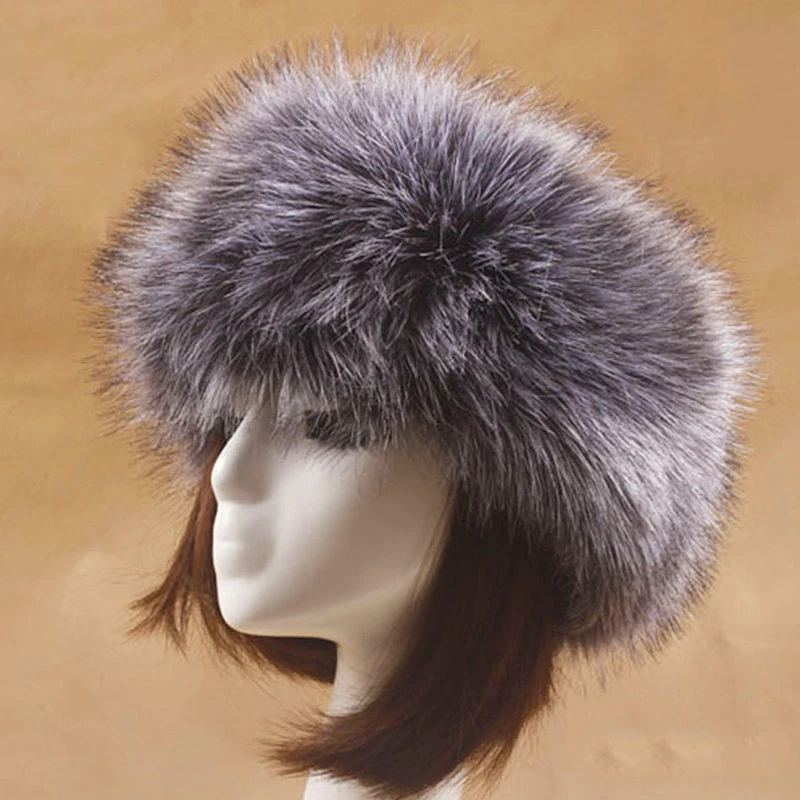Russia Faux Fur Hat Furry Ear Warmer Head band Windproof Turban Plush Elastic Outdoor Winter Outdoors Women Head Accessories
Russia Faux Fur Hat Furry Ear Warmer Head band Windproof Turban Plush Elastic Outdoor Winter Outdoors Women Head Accessories