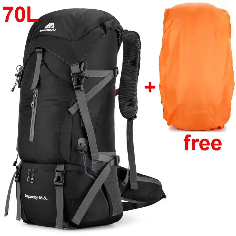 70L Outdoor Camping Climbing Backpack Travel Bag with Rain Cover Mountaineering Hiking Trekking Daypack Luggage Rucksack
70L Outdoor Camping Climbing Backpack Travel Bag with Rain Cover Mountaineering Hiking Trekking Daypack Luggage Rucksack