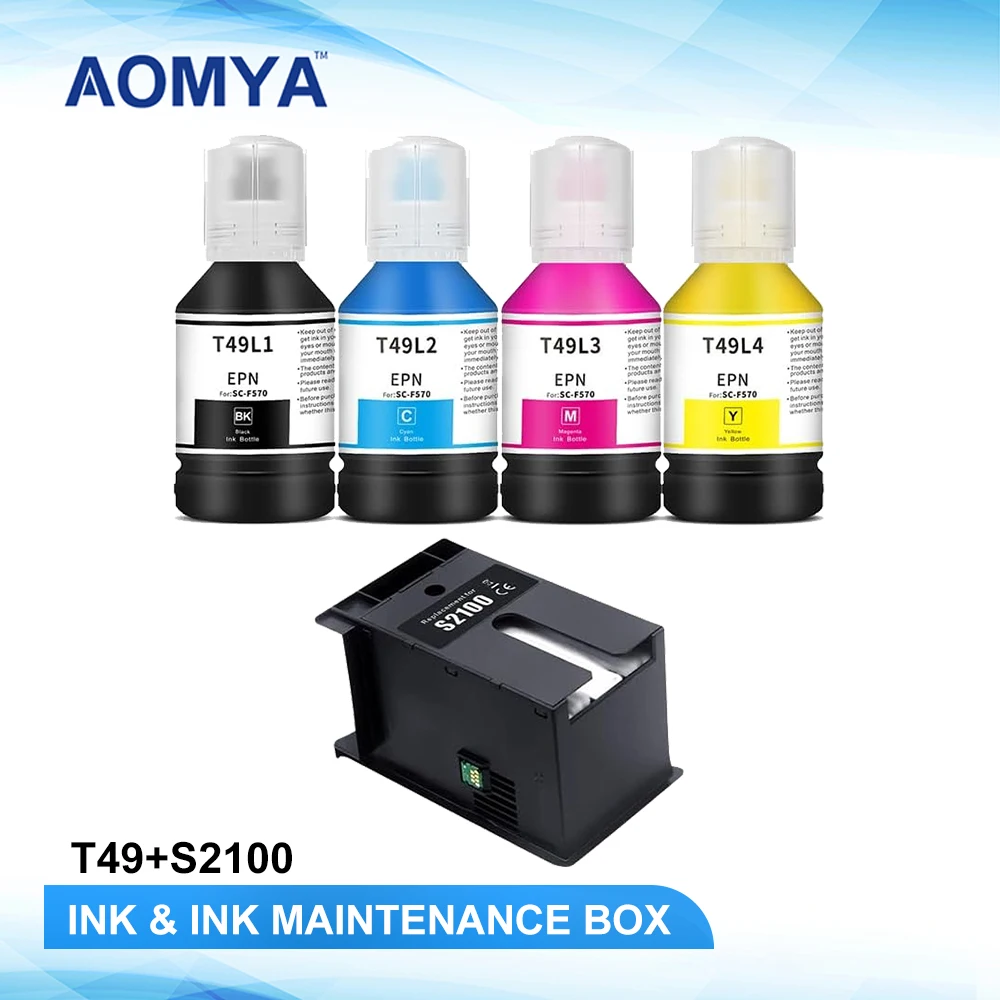 Amoya Compatible Epson T49 Ink and S2100 Ink Maintenance Box for SureColor SC-T3170x T3170 Printer(BCMY)
Amoya Compatible Epson T49 Ink and S2100 Ink Maintenance Box for SureColor SC-T3170x T3170 Printer(BCMY)