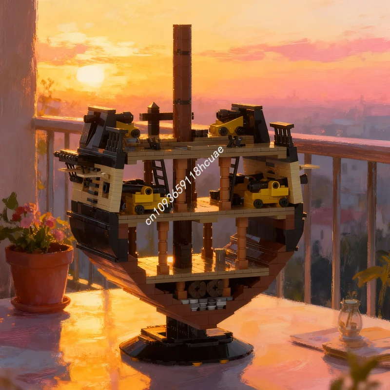 1012 деталей MOC: Модель фрегата эпохи Наполеоновских войн (поперечный срез), конструктор, игрушка, подарок на Рождество, кирпичики
1012 деталей MOC: Модель фрегата эпохи Наполеоновских войн (поперечный срез), конструктор, игрушка, подарок на Рождество, кирпичики