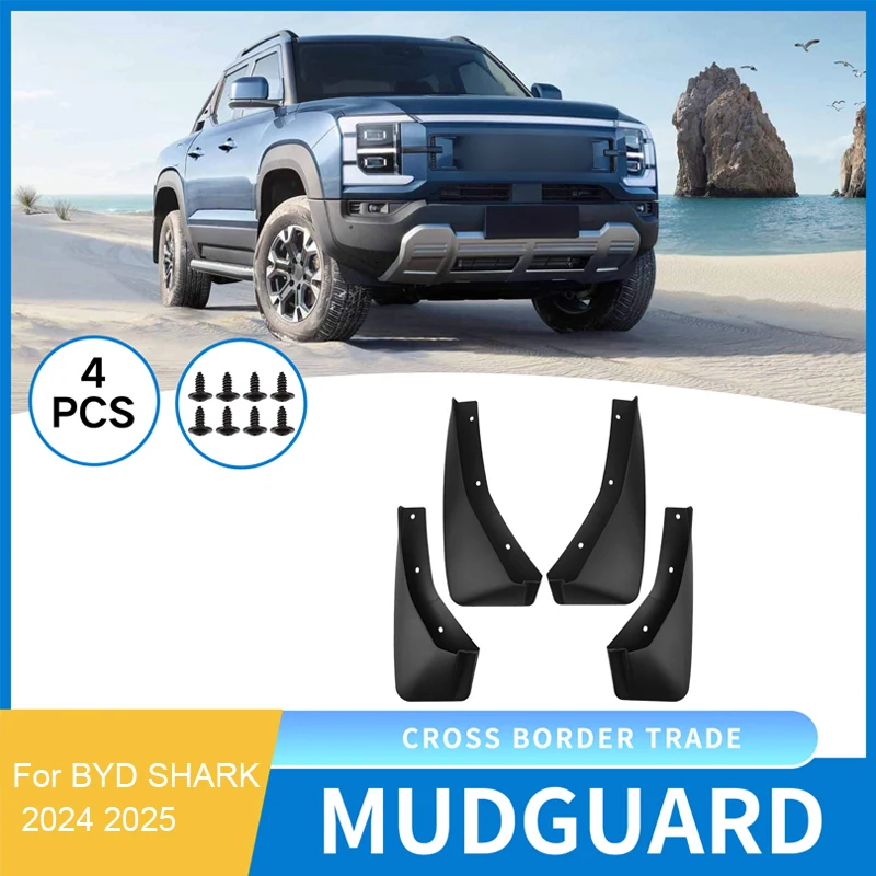 4pcs/lot ABS Car Mudguard For BYD SHARK 6 2024 2025 2026 LHD&RHD Mud Flash Fender Anti-Dust Auto Exterior Protect Accessories
4pcs/lot ABS Car Mudguard For BYD SHARK 6 2024 2025 2026 LHD&RHD Mud Flash Fender Anti-Dust Auto Exterior Protect Accessories