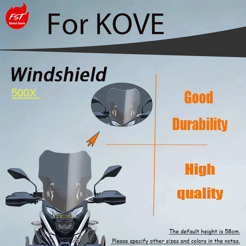 Modified Heightened Front Windshield for Kove 500X New Style Transparent Wind Deflector
Modified Heightened Front Windshield for Kove 500X New Style Transparent Wind Deflector