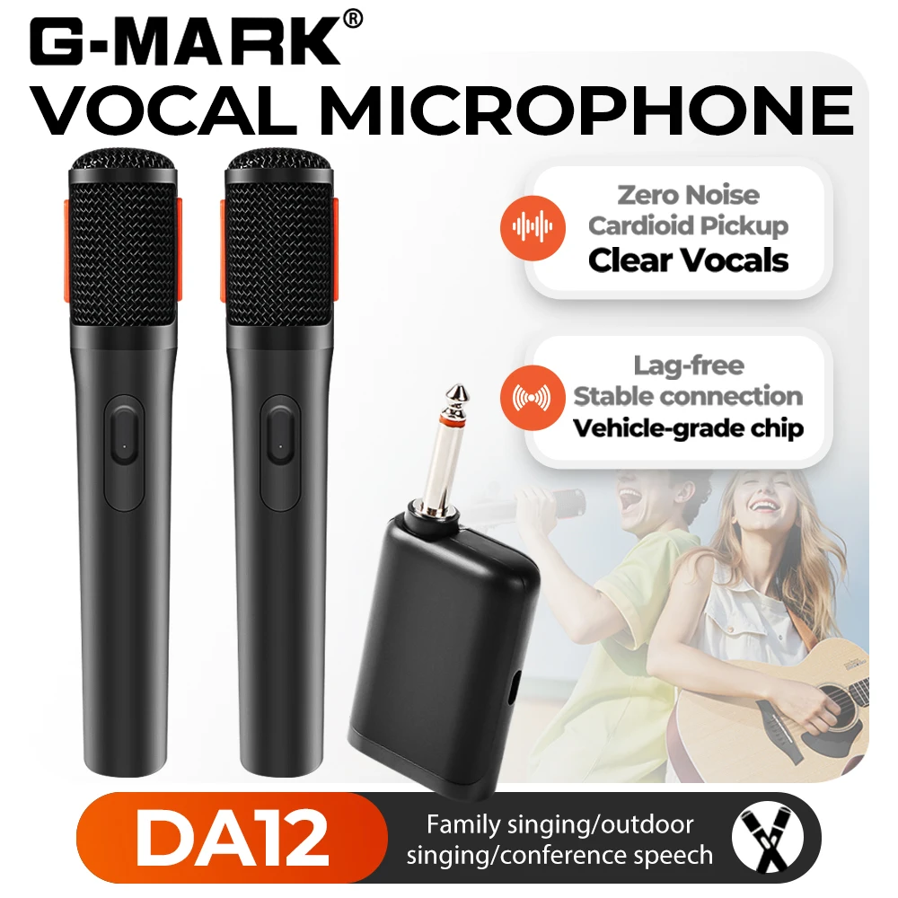 Wireless Microphone DA12 UHF Recording Universal Karaoke Mic With Rechargeable Lithium Battery Work 5 Hours For Speaker
Wireless Microphone DA12 UHF Recording Universal Karaoke Mic With Rechargeable Lithium Battery Work 5 Hours For Speaker