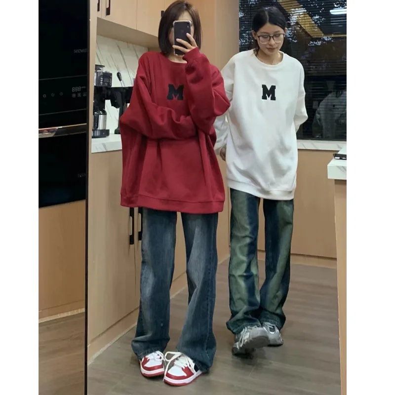 Women's Vintage Fleece Lined Oversized Thickened Hoodie Korean Style Autumn Winter New Couple's Clothing Cotton Polyester
Women's Vintage Fleece Lined Oversized Thickened Hoodie Korean Style Autumn Winter New Couple's Clothing Cotton Polyester