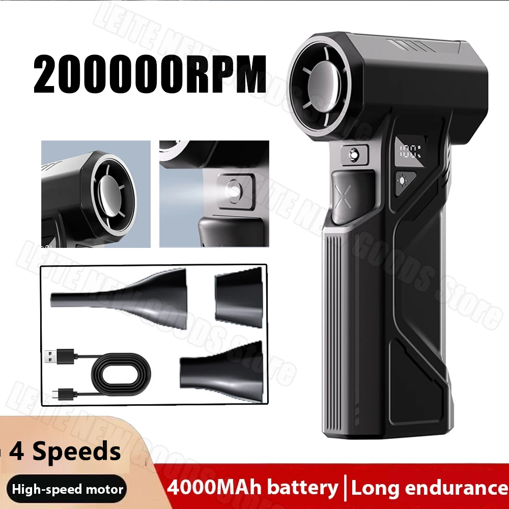 Violent Fan 200000RPM Powerful Air Blower Vacuum Dust Cleaner Type-C Charging Strong Winds 180W Brushless Turbo Jet Blower
Violent Fan 200000RPM Powerful Air Blower Vacuum Dust Cleaner Type-C Charging Strong Winds 180W Brushless Turbo Jet Blower