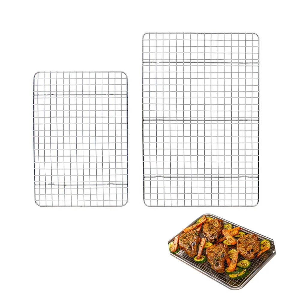 Маленькая/большая 3-размерная металлическая стойка для гриля для барбекю, проволочная охлаждающая стойка, стеллажи для выпечки печенья, торта, хлеба для духовки, инструменты для выпечки из нержавеющей стали
Маленькая/большая 3-размерная металлическая стойка для гриля для барбекю, проволочная охлаждающая стойка, стеллажи для выпечки печенья, торта, хлеба для духовки, инструменты для выпечки из нержавеющей стали