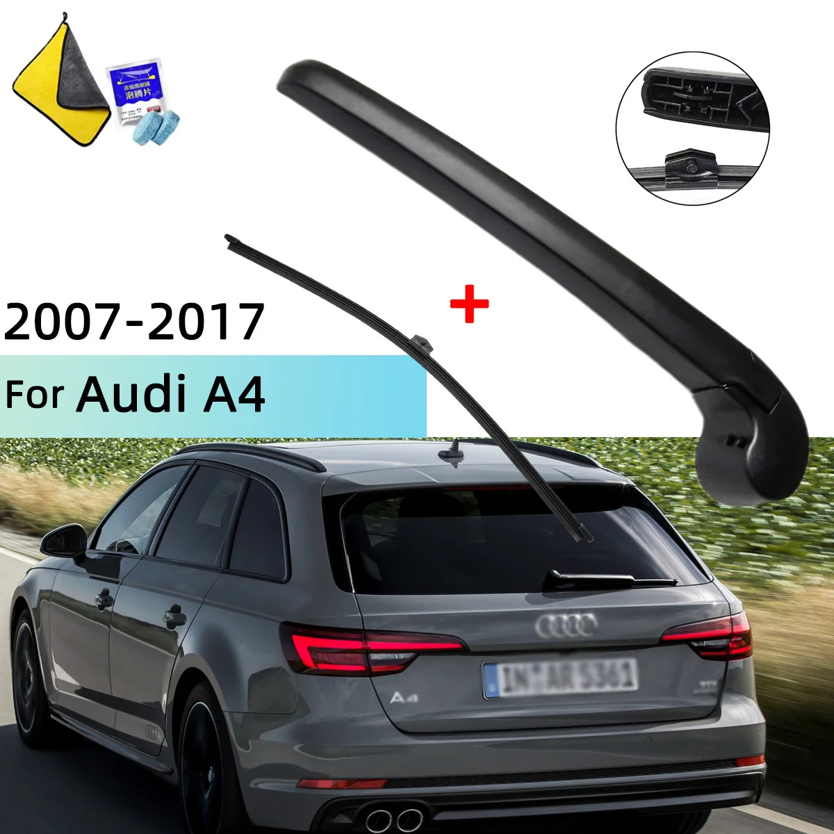 Fits For Audi A4 2007--2017 Rear Windscreen Wiper Blade Wiper Arm Windscreen Windshield Wipers Brushes Cleaning Accessories
Fits For Audi A4 2007--2017 Rear Windscreen Wiper Blade Wiper Arm Windscreen Windshield Wipers Brushes Cleaning Accessories