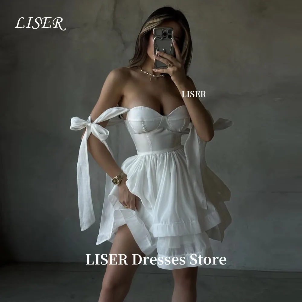 Liser Sweetheart Bow A-Line Evening Dresses Silk Satin Short Prom Dresses Cocktail Dresses Customized Robes de soirée Corsets
Liser Sweetheart Bow A-Line Evening Dresses Silk Satin Short Prom Dresses Cocktail Dresses Customized Robes de soirée Corsets