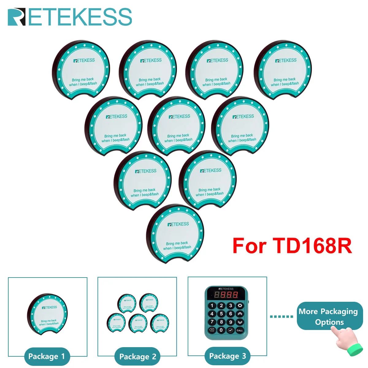 Беспроводная система вызова RETEKESS TD168R для ресторанов: вибропейджеры-приемники для фудтраков, кафе и баров
Беспроводная система вызова RETEKESS TD168R для ресторанов: вибропейджеры-приемники для фудтраков, кафе и баров