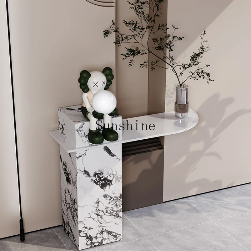 Slate entrance table against the wall entrance table light luxury high-end simple modern entrance flower stand
Slate entrance table against the wall entrance table light luxury high-end simple modern entrance flower stand