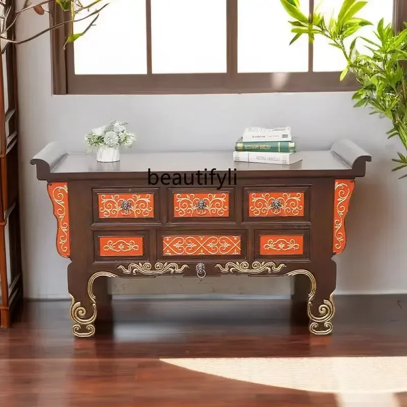 C06 Imitation Classical Altar Table New Chinese Style Raised Head Offering Table Sideboard Entrance Table 
C06 Imitation Classical Altar Table New Chinese Style Raised Head Offering Table Sideboard Entrance Table