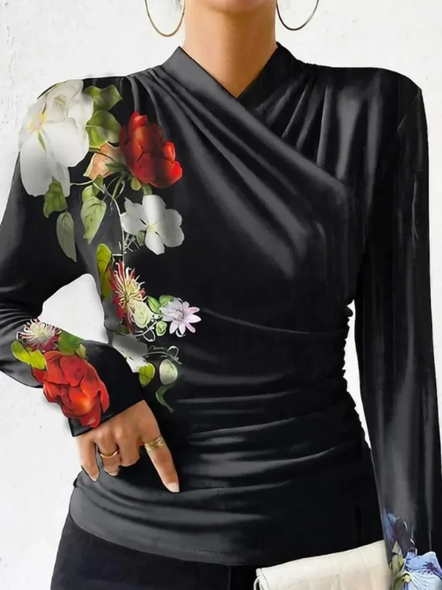 UOOZEE Urban Female Stylish Flower Printed Pleated Blouse 2025 New Spring Long Sleeves Skinny Split-Joint V-neck T-Shirts Tops
UOOZEE Urban Female Stylish Flower Printed Pleated Blouse 2025 New Spring Long Sleeves Skinny Split-Joint V-neck T-Shirts Tops
