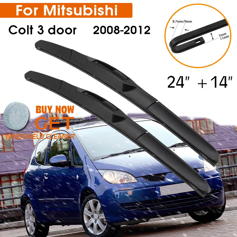 Car Wiper Blade For Mitsubishi Colt 3 door 2008-2012 Windshield Rubber Silicon Refill Front Window Wiper 24"+14" Accessories
Car Wiper Blade For Mitsubishi Colt 3 door 2008-2012 Windshield Rubber Silicon Refill Front Window Wiper 24"+14" Accessories
