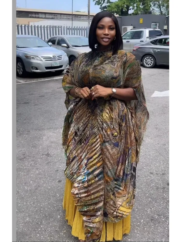 2025 African Miyake pleated printed suit top + wide-leg straight pants two-piece fashion women's clothing summer new
2025 African Miyake pleated printed suit top + wide-leg straight pants two-piece fashion women's clothing summer new